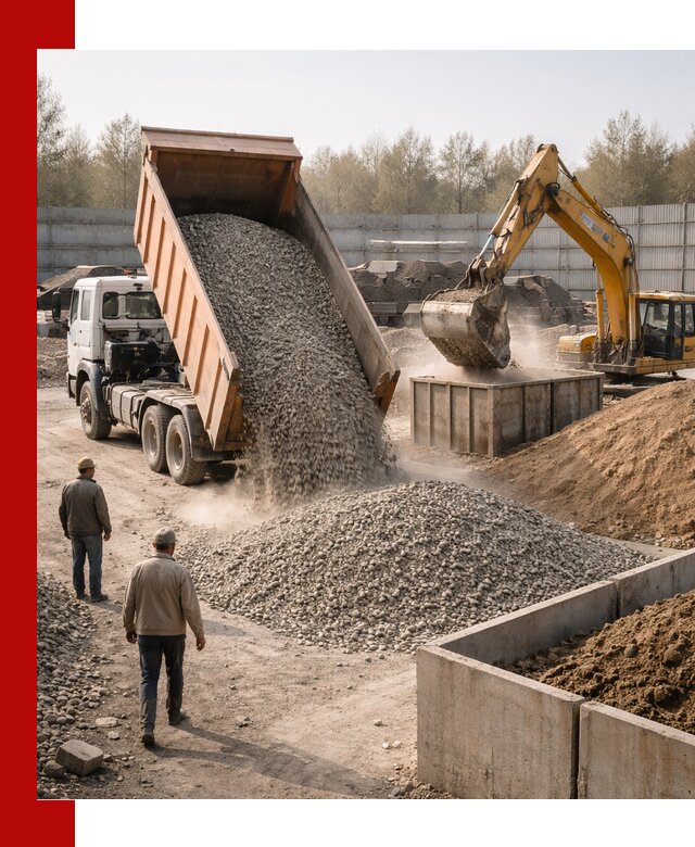 Доставка нерудных материалов с погрузкой и разгрузкой в Сатке