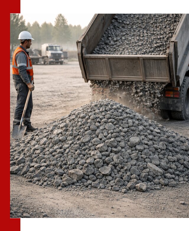 Гранитный щебень фракции 100–201 для строительства в Сатке