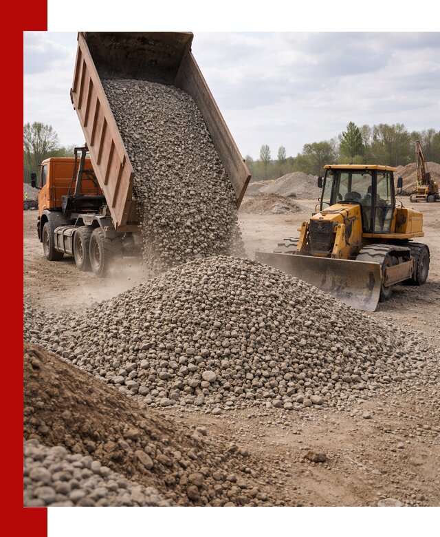 Доставка гравийного щебня фракции 40-70 в Сатке
