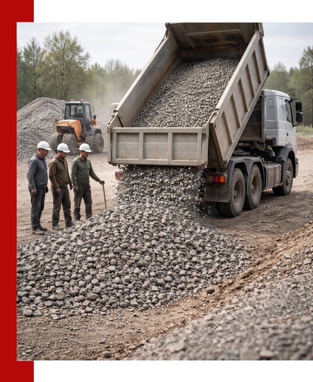 Доставка гравийного щебня фракции 70-120 в Сатке