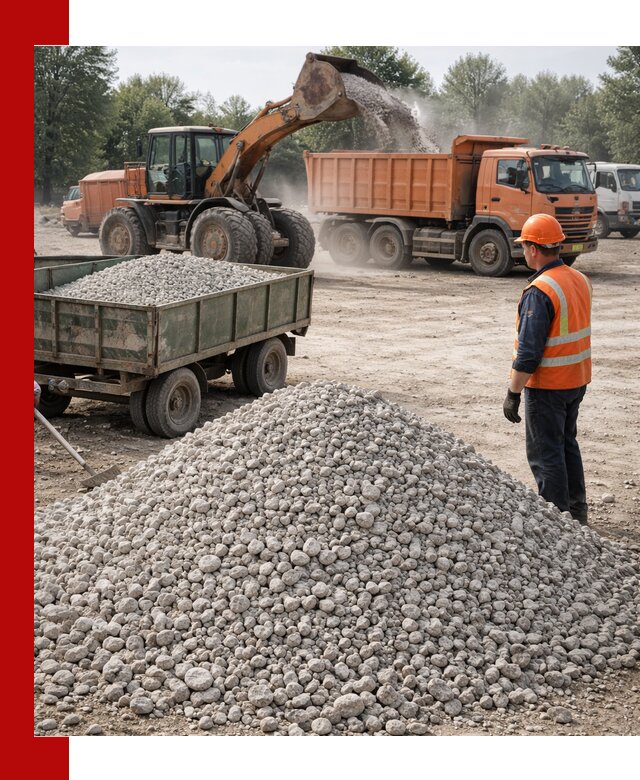 Доставка известнякового щебня фракция 20–40 в Сатке