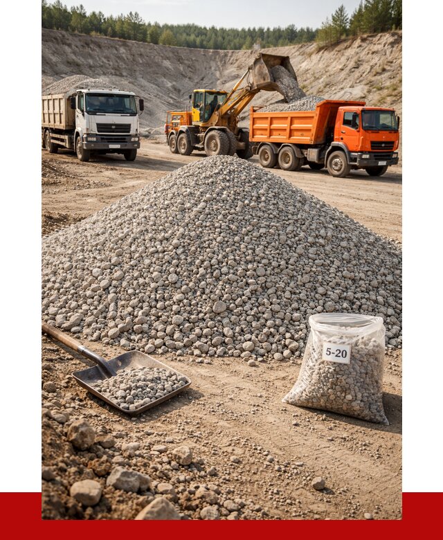 Доломитовый щебень фр. 5-20 в Сатке от 4344 р. | ПРОНЕРУДСтк