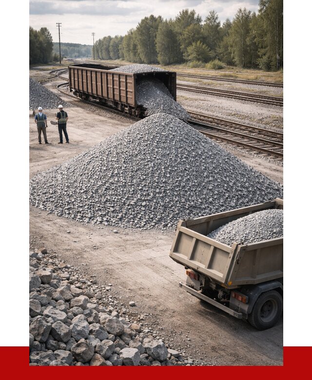 Железнодорожный щебень 20-60 в Сатке от 1758 р. | ПРОНЕРУДСтк