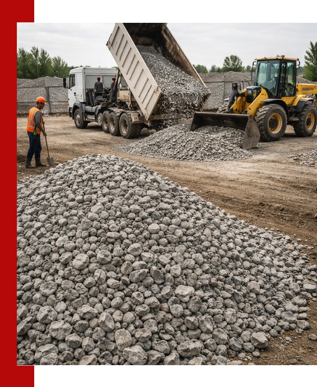 Доставка бетонного щебня фракции 40-70 в Сатке