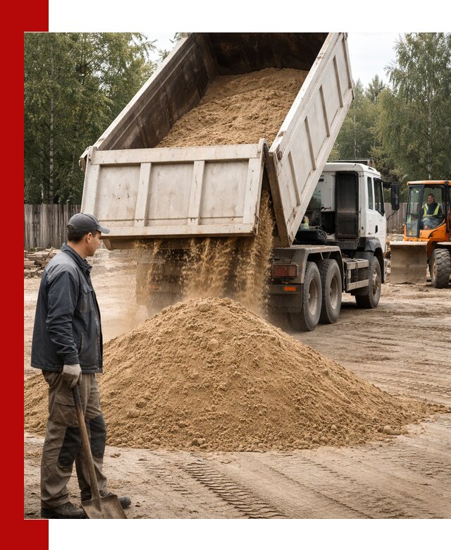 Доставка и продажа песка с разгрузкой в Сатке