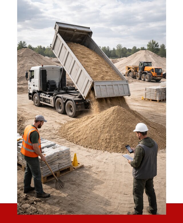 Карьерный песок с доставкой в Сатке от 3724 р. ПРОНЕРУДСтк