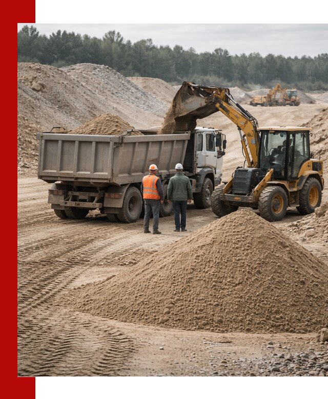 Карьерный среднезернистый песок с доставкой в Сатке