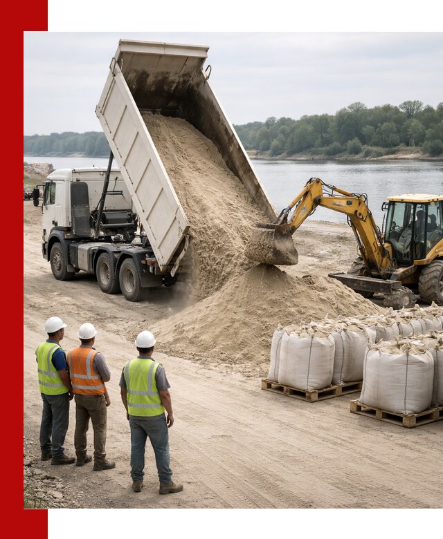 Доставка речного песка в Сатке самосвалами и погрузкой