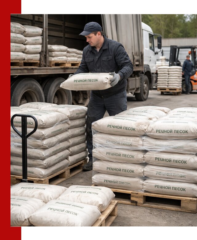Речной песок в мешках с доставкой в Сатке
