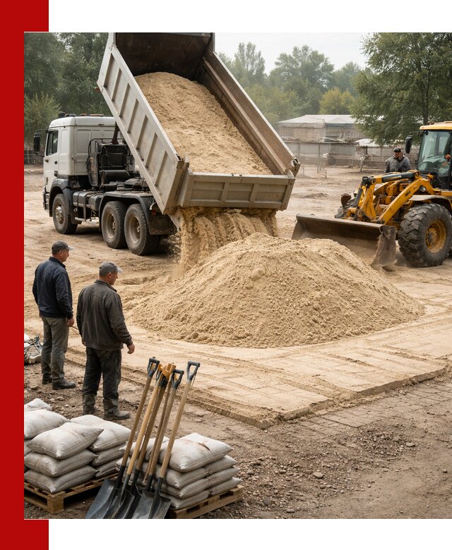 Доставка мытого песка в Сатке с самосвалами по выгодной цене