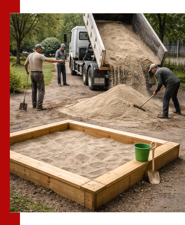 Песок для песочницы с доставкой в Сатке недорого и чистый