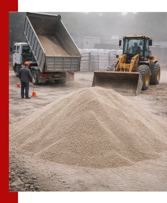 Кварцевый песок фракция 0–8 для стройработ в Сатке