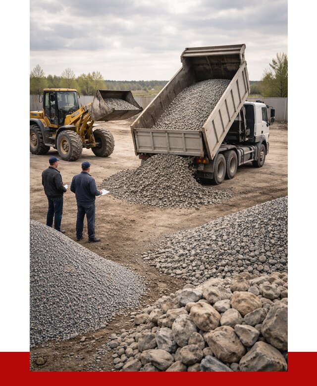 Гравий и камень с доставкой в Сатке от 4344 р. - ПРОНЕРУДСтк