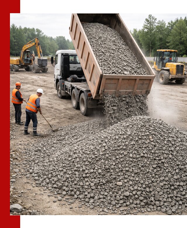 Доставка гравия фракции 40-70 в Сатке оптом и в розницу