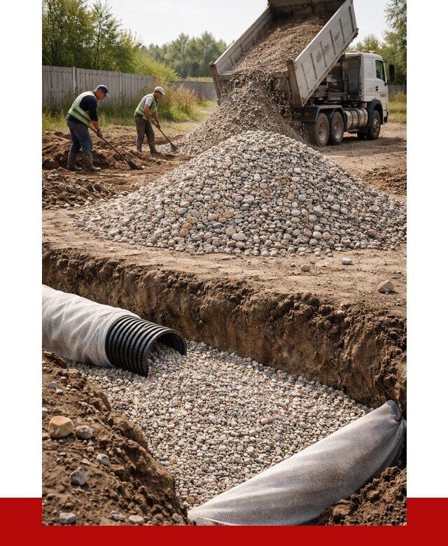 Гравий для дренажа в Сатке от 2276 р., доставка ПРОНЕРУДСтк