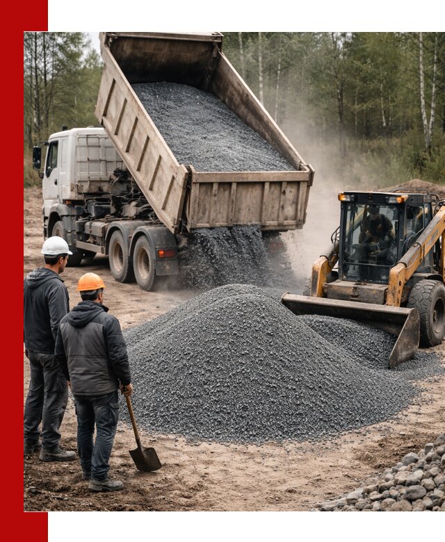 Гранитный отсев 0-5 с доставкой и разгрузкой в Сатке