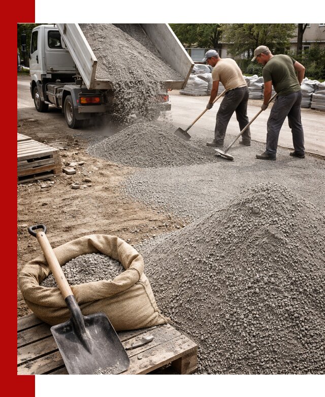 Отсев для тротуарной плитки в Сатке — доставка и укладка