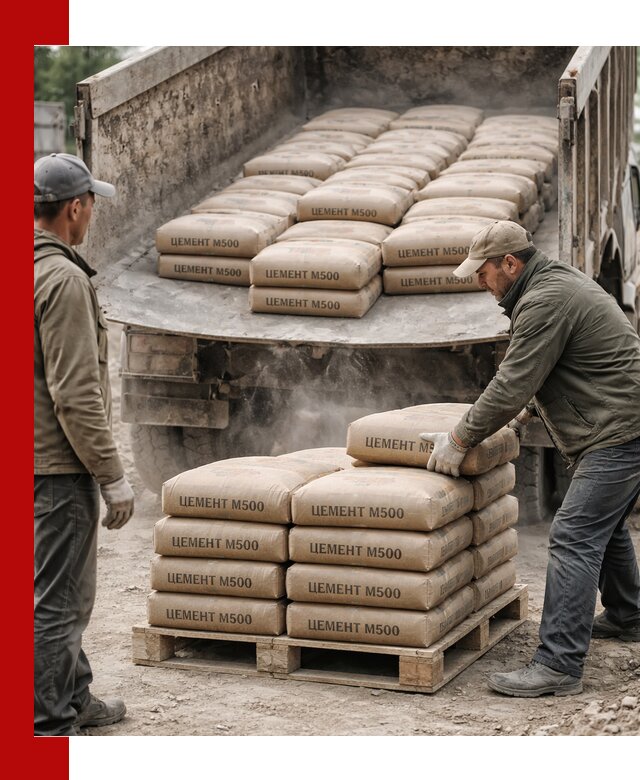 Цемент М500 с доставкой самосвалом в Сатке