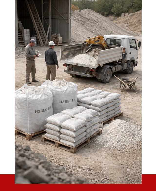 Известь строительная в Сатке с доставкой от 4344 р. | ПРОНЕРУДСтк