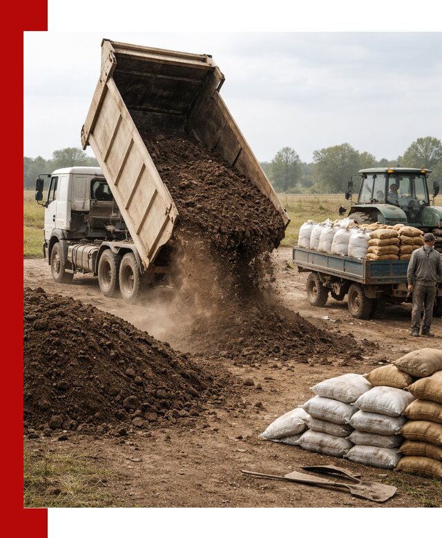 Доставка грунта и удобрений оптом в Сатке для сельхоз и строительства