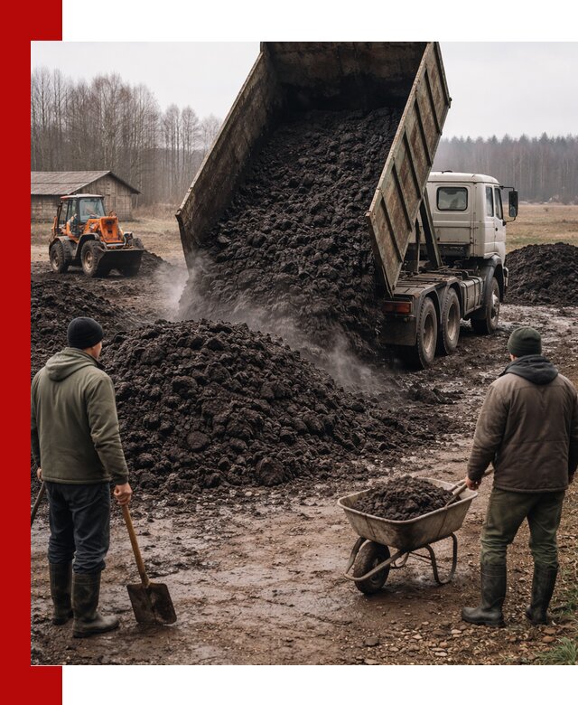 Доставка низинного торфа с разгрузкой и доставкой в Сатке