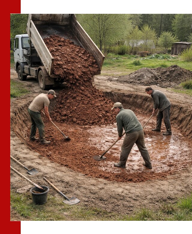 Купить качественную глину для пруда в Сатке