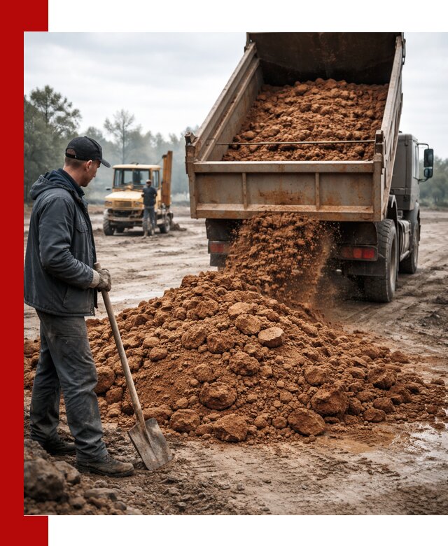 Глина для засыпки в Сатке с доставкой самосвалами