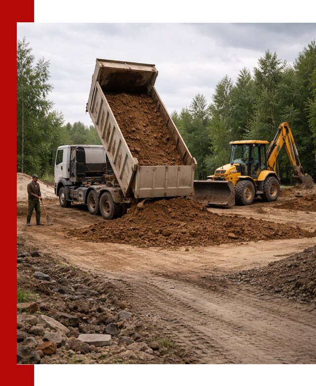 Доставка суглинка самосвалами в Сатке подсыпка и планировка