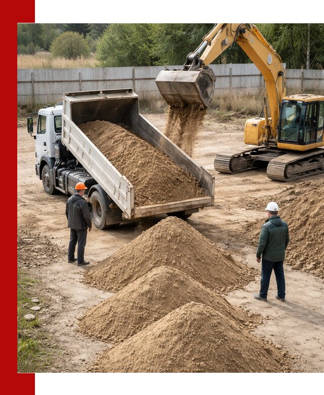 Доставка супеси вагонными и автопартиями в Сатке