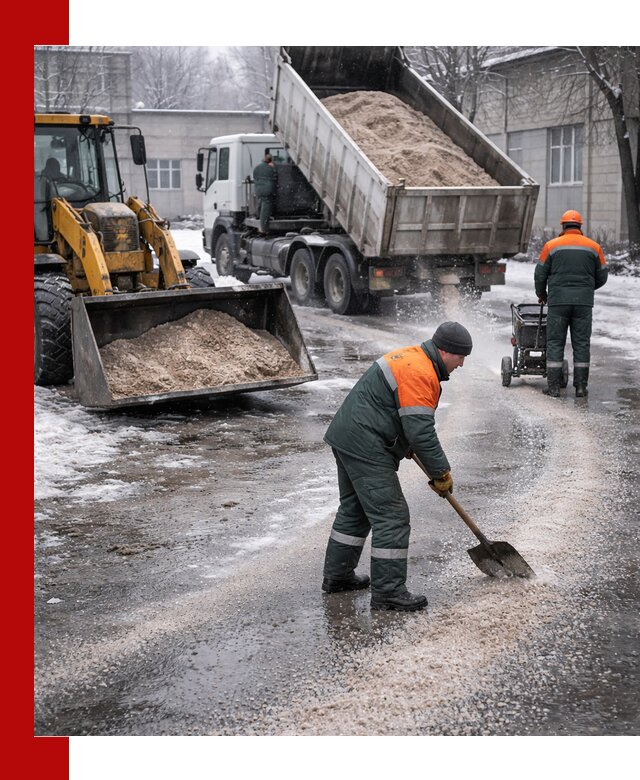 Реагент против гололеда с доставкой и нанесением в Сатке