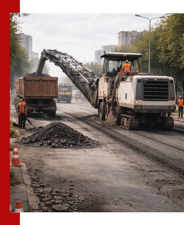 Фрезерованный асфальт в Сатке — удаление и вывоз старого покрытия