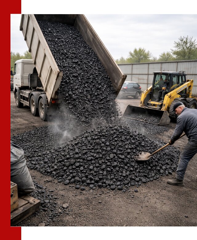 Доставка угля орех в Сатке оптом и в розницу