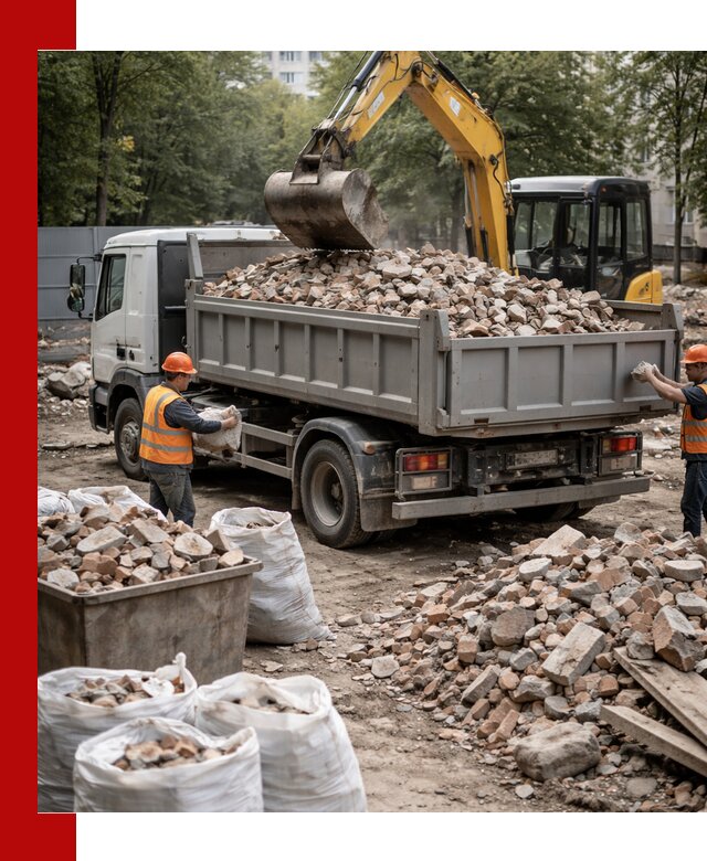 Вывоз строительного мусора в Сатке с самосвалами и контейнерами