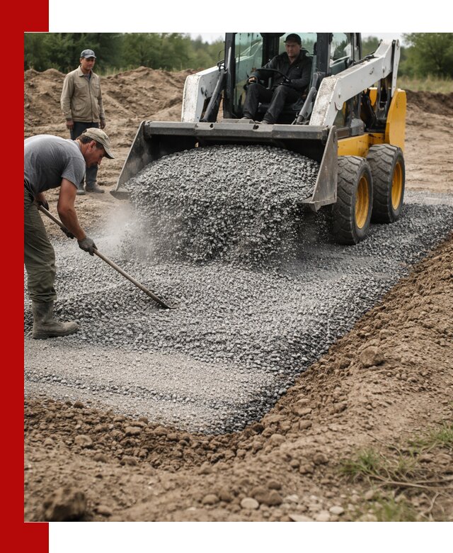 Устройство щебеночной подушки в Сатке для дорог и фундаментов
